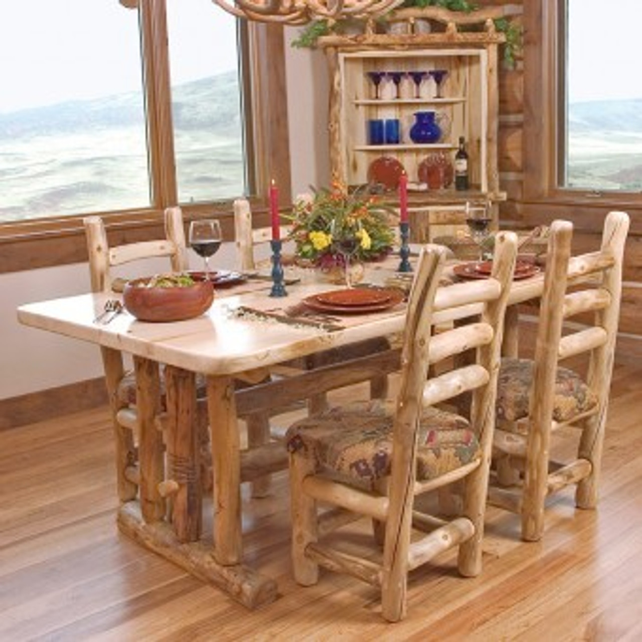 Log Dining Tables Heirloom Aspen Collection