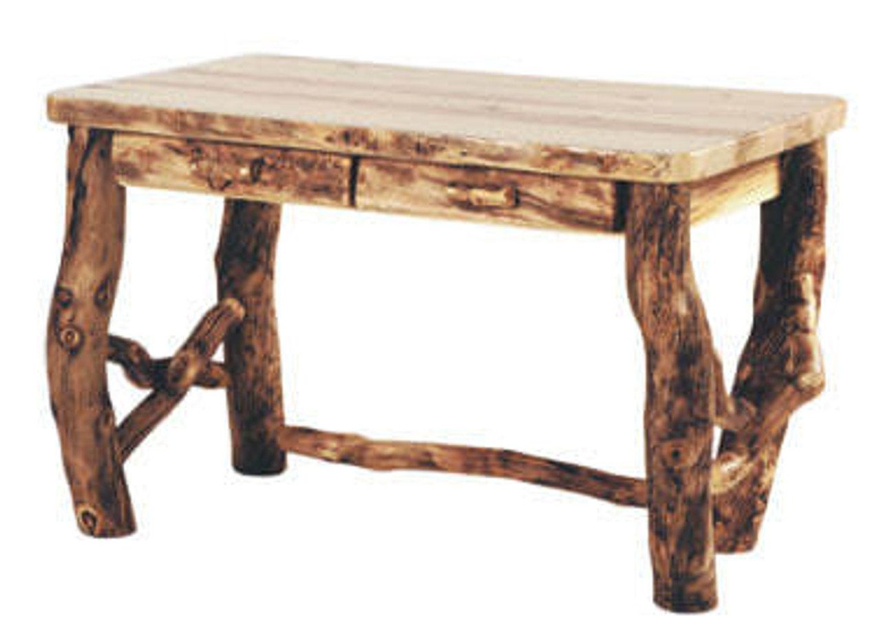 Rustic Log Desk Cabin And Lodge Decor Home Office Furniture
