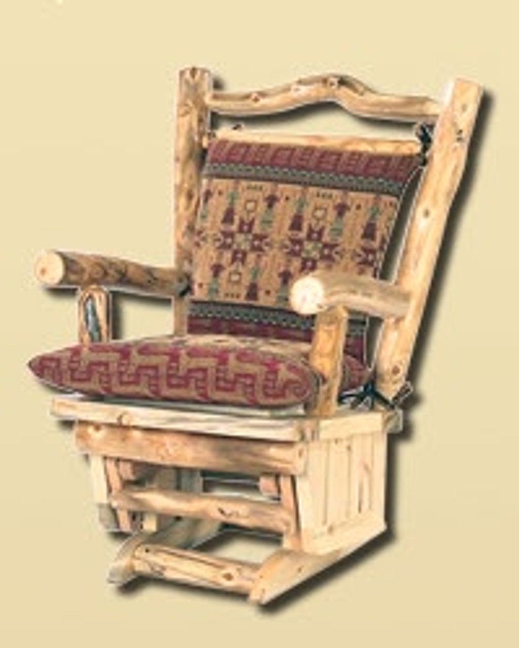 rustic glider chair