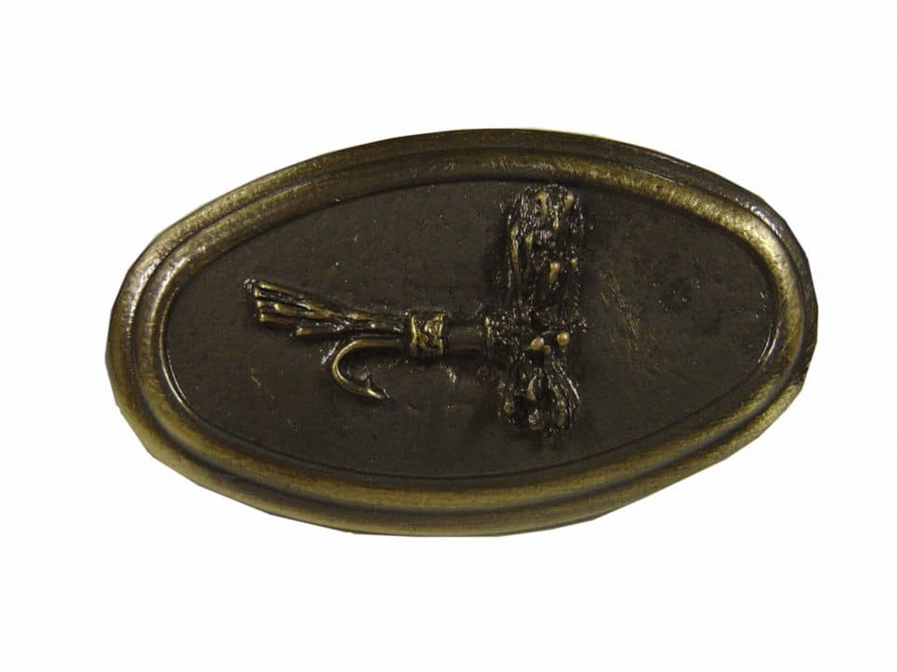 Cabinet Hardware Trout Fly Oval Drawer Pull Knob