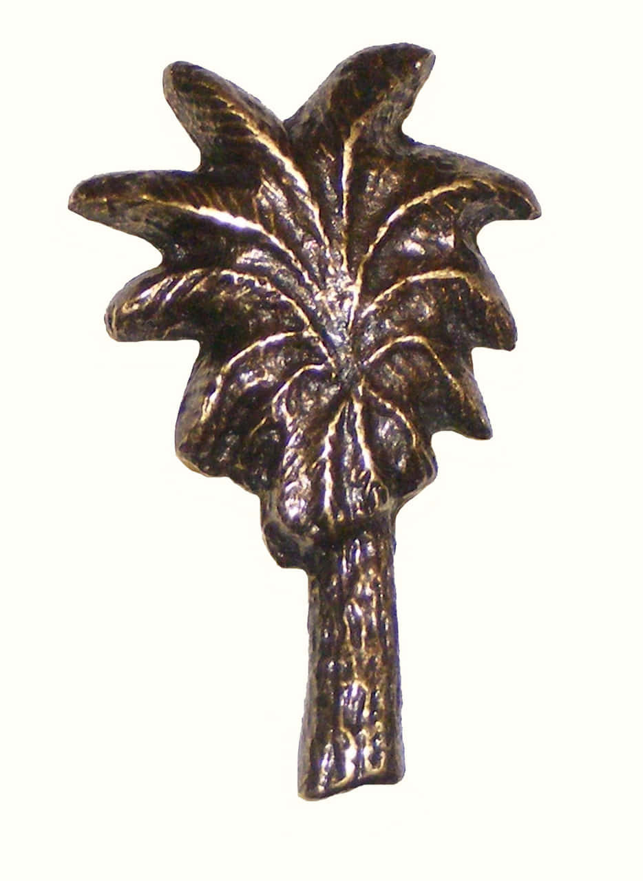 Cabinet Hardware Single Palm Tree Drawer Pull Knob