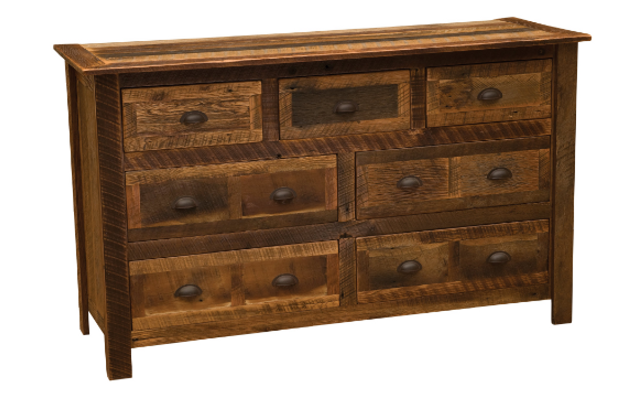 Rustic Dressers 7 Drawer Reclaimed Barnwood Chest