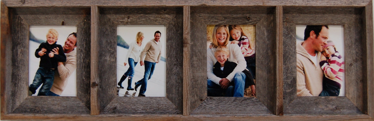 4×6 or 5x7 Multi Picture Panel Frame Up to 9 Opening Rustic Collage Vertical