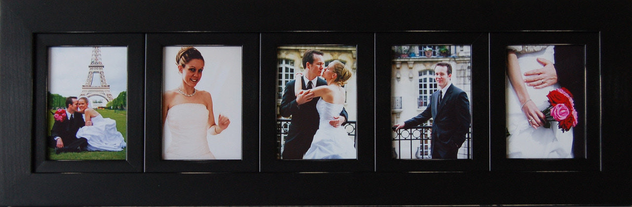 Custom 4x6 Collage Multi-picture 2,3,4,5,6 Opening Frame Unique Black  Vertical Horizontal Wood Wall Family Frames Rustic Wedding 