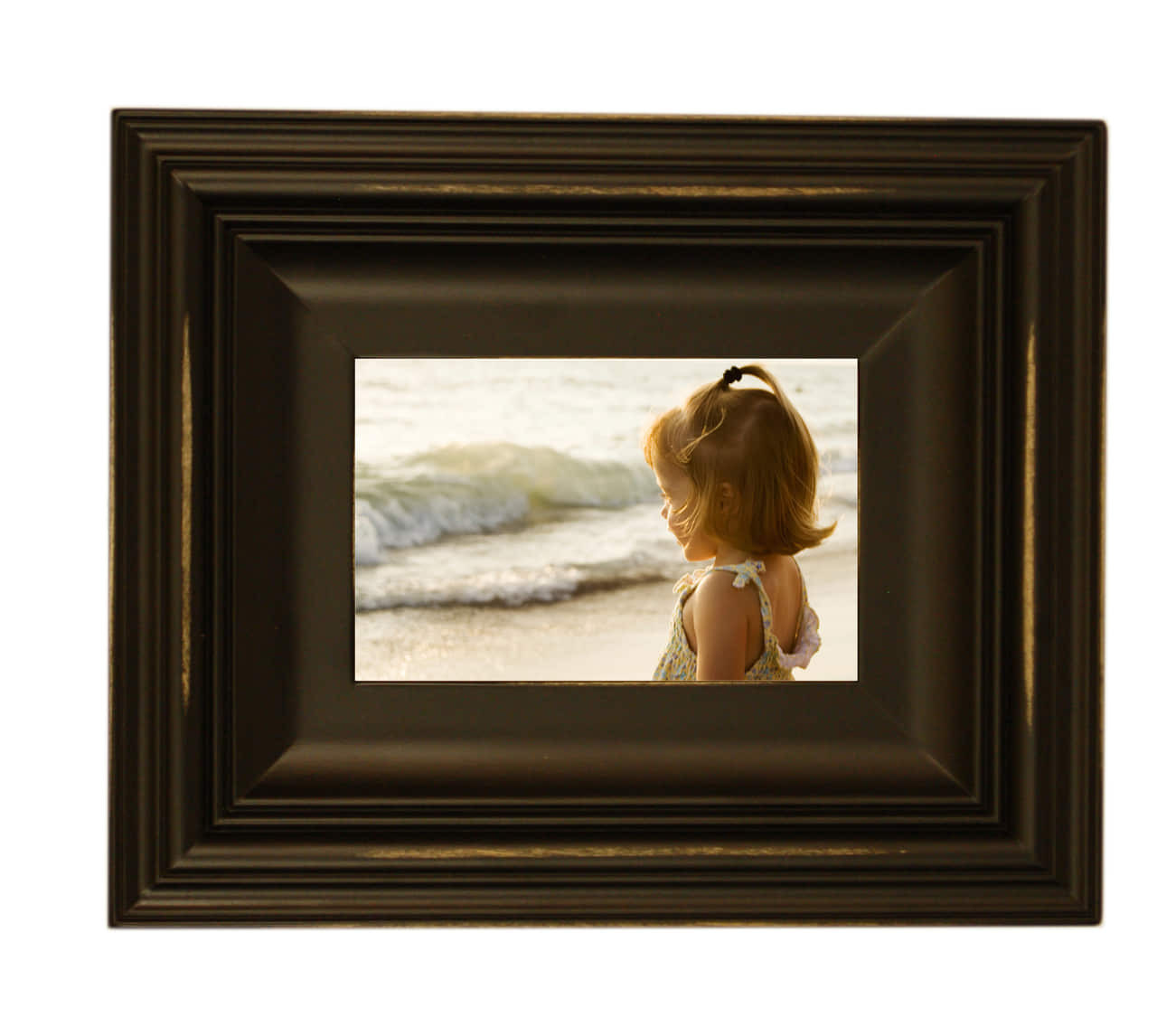 Black Picture Frames - 5x7 Wood Frame with Glass