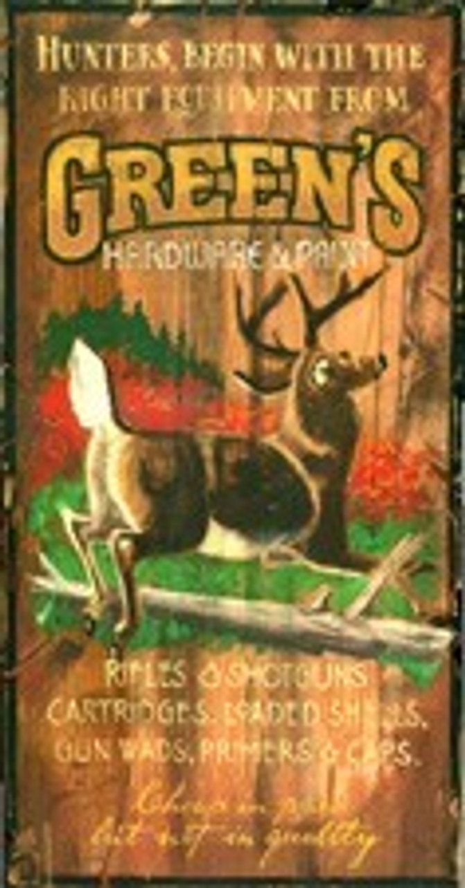 Vintage Hunting Camp Sign  Rustic Camping Advertisement