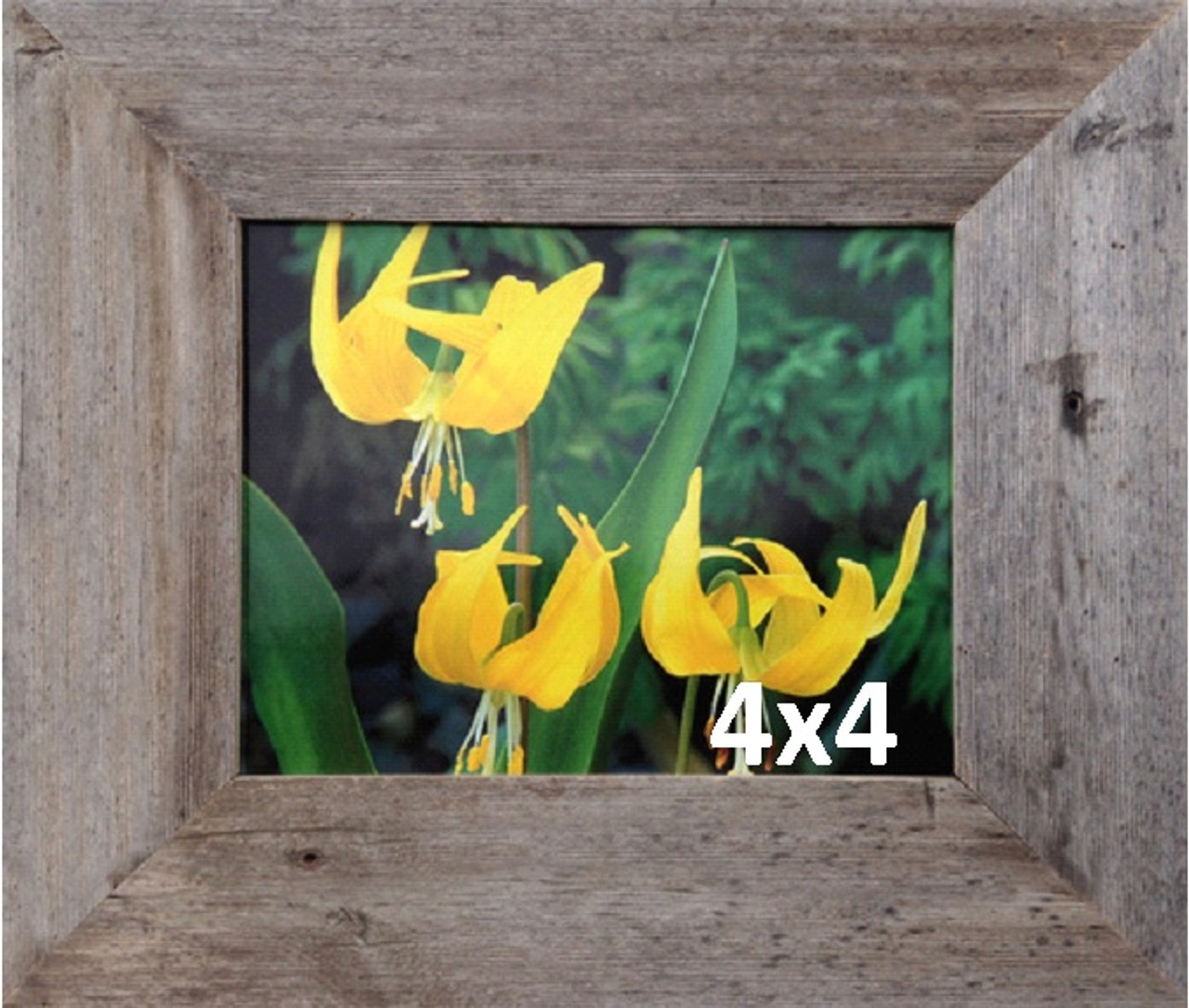 Barnwood Frames 4x4 Reclaimed Wood Frame, EcoFriendly