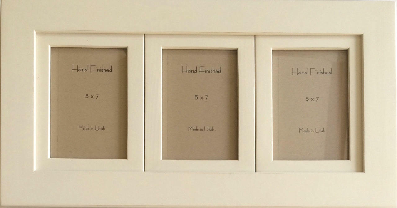 Ivory 3 Opening Collage Frame With 5x7 Openings