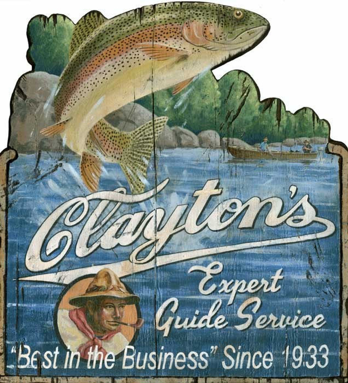 Clayton's Vintage Fishing Sign