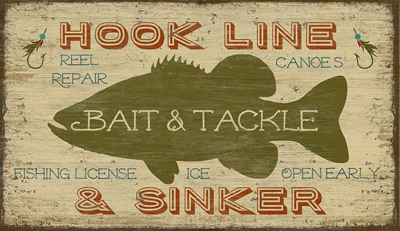 Vintage Bait and Tackle Signs