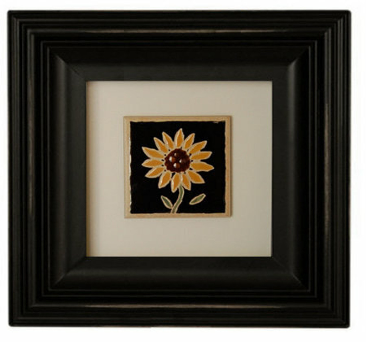 SQUARE BLACK PICTURE FRAME, 6X6 WOOD FRAME WITH SCOOP MOLDING