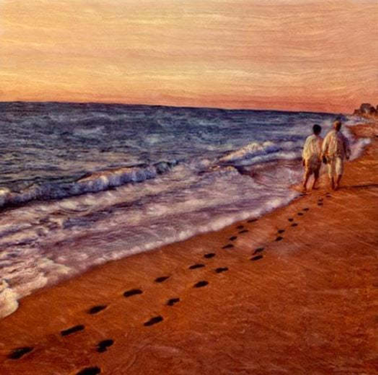 A Walk on the Beach Canvas 24x36