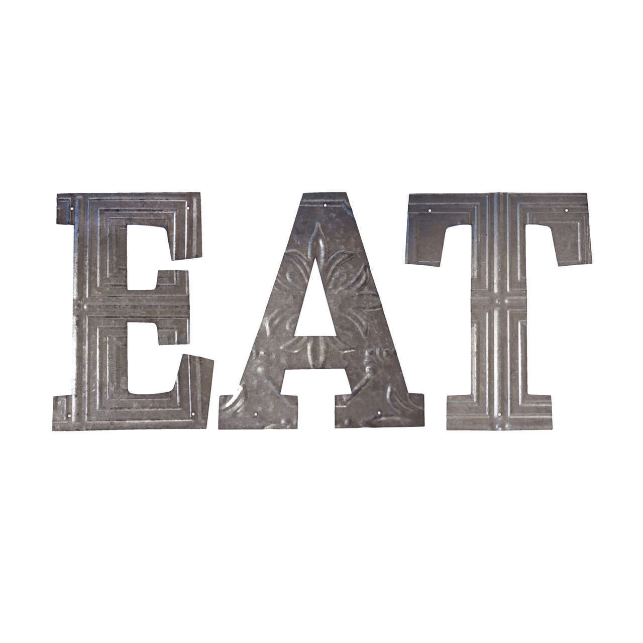 Vintage Metal Eat Letters Mybarnwoodframes Com