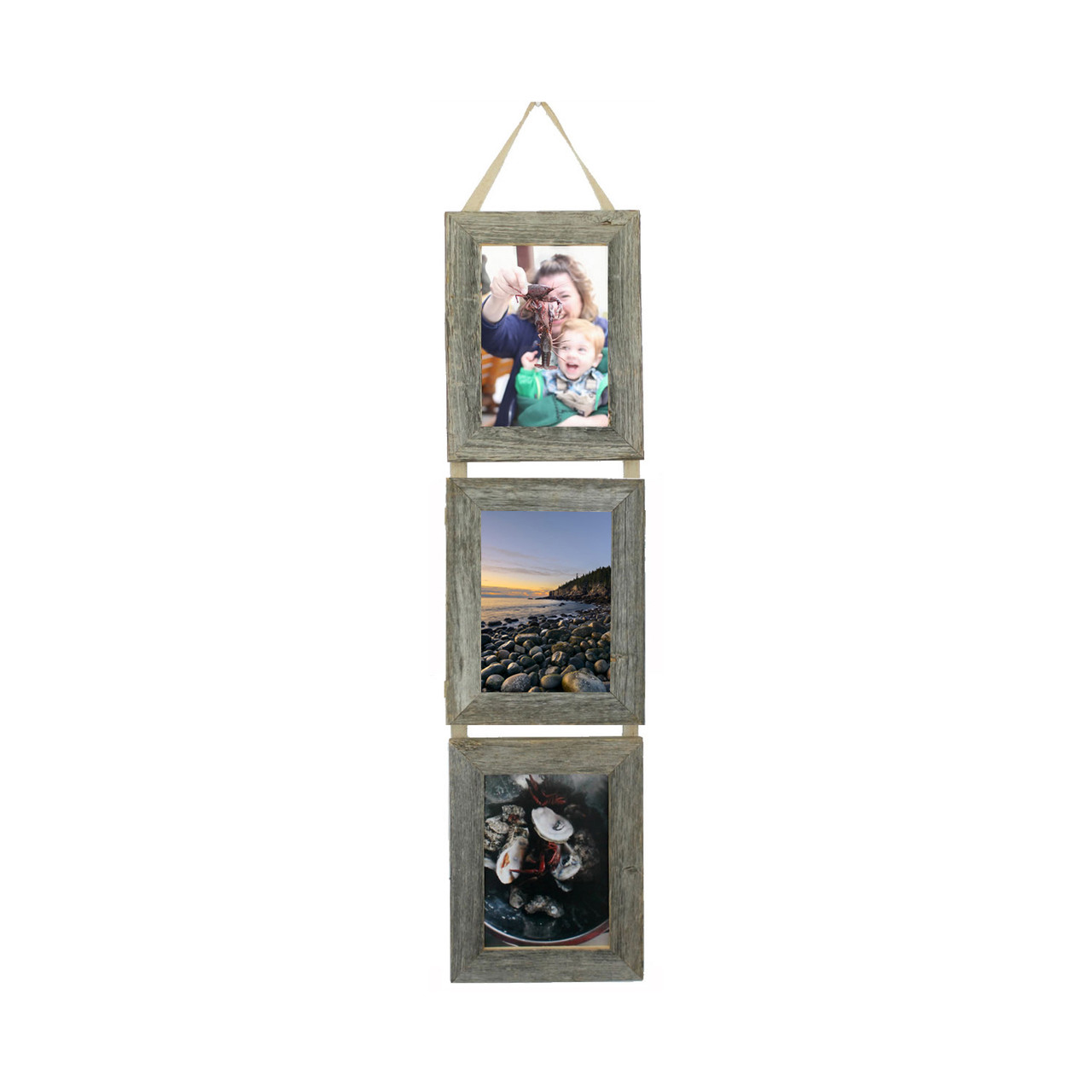 5x7 Triple Barnwood Frame Set Multi Photo Frame 2 Landscape