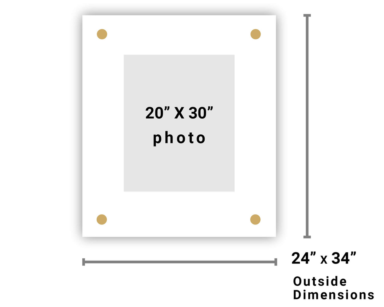 20x30 Acrylic Floating Frame