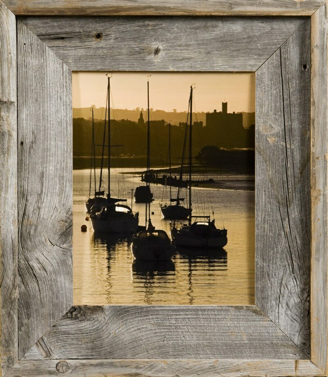 BARNWOODUSA | Farmhouse 8x8 Picture Frame | 1 1/2 inch Molding | 100%  Reclaimed Wood | Rustic | Espresso