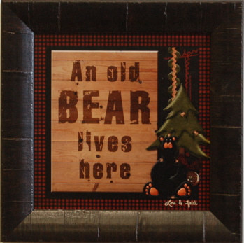 Rustic Wall Decor Old Bear Lives Here