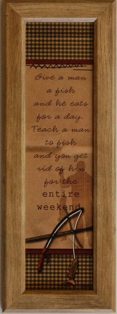 Rustic Wall D Cor Give A Man A Fish Humorous Quote