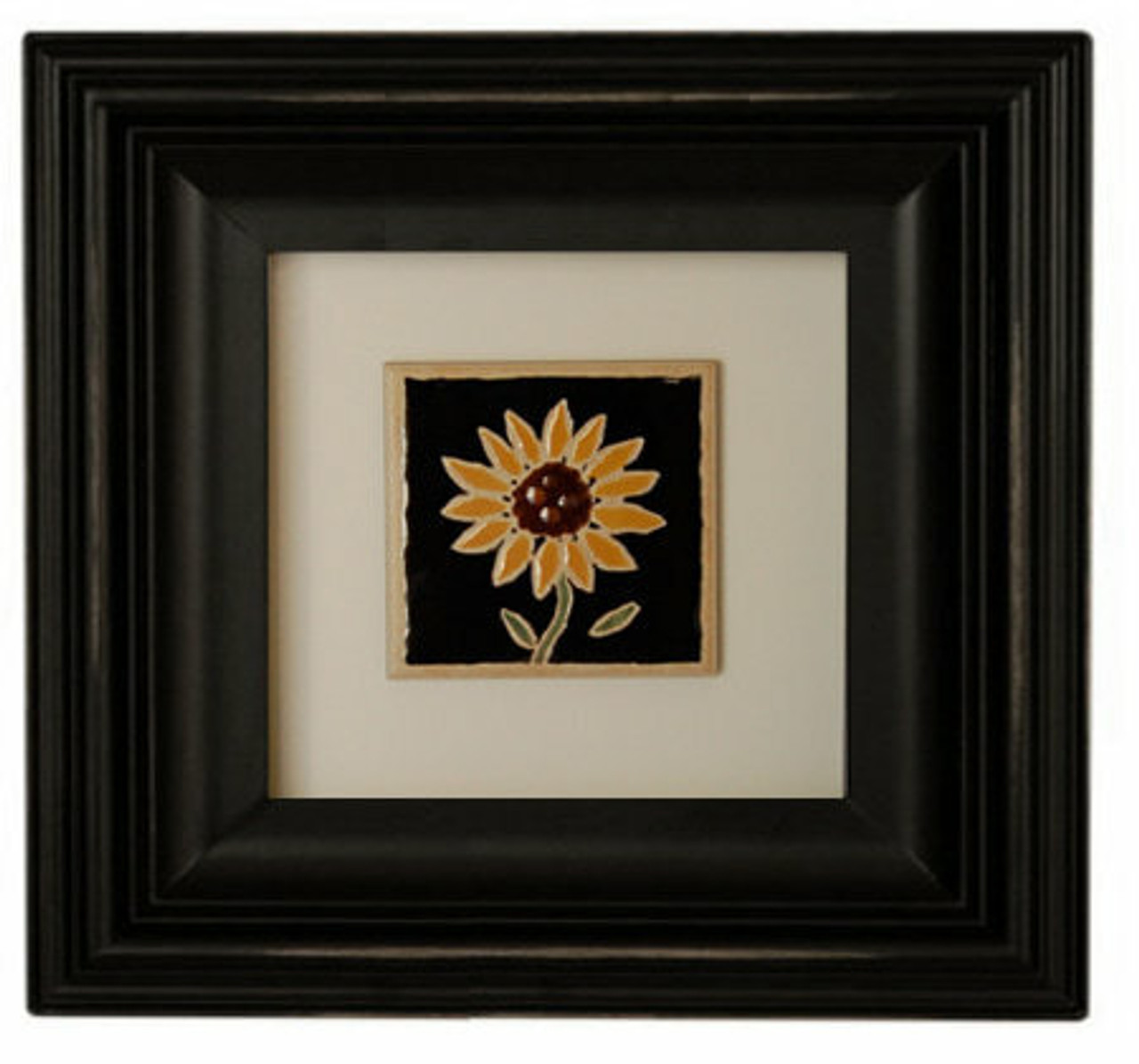 Square Black Picture Frame, 8x8 Wood Frame with Scoop Molding