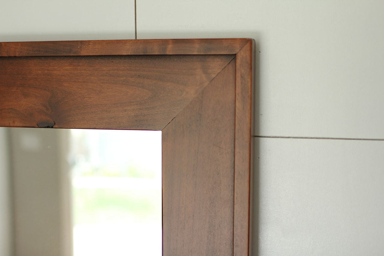 Rustic Mirrors | Cherry Stained Wood Mirror | Custom Sizing Available
