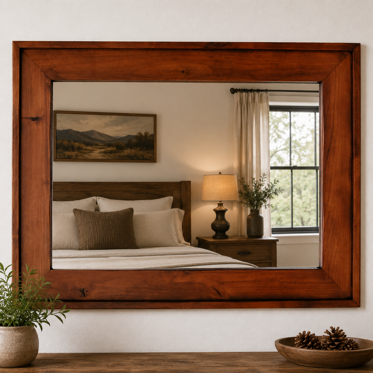 【Wooden Frame Mirror】木枠 ミラー 鏡 Wooden Frame Mirror】木枠 ミラー 鏡 【公式通販】
