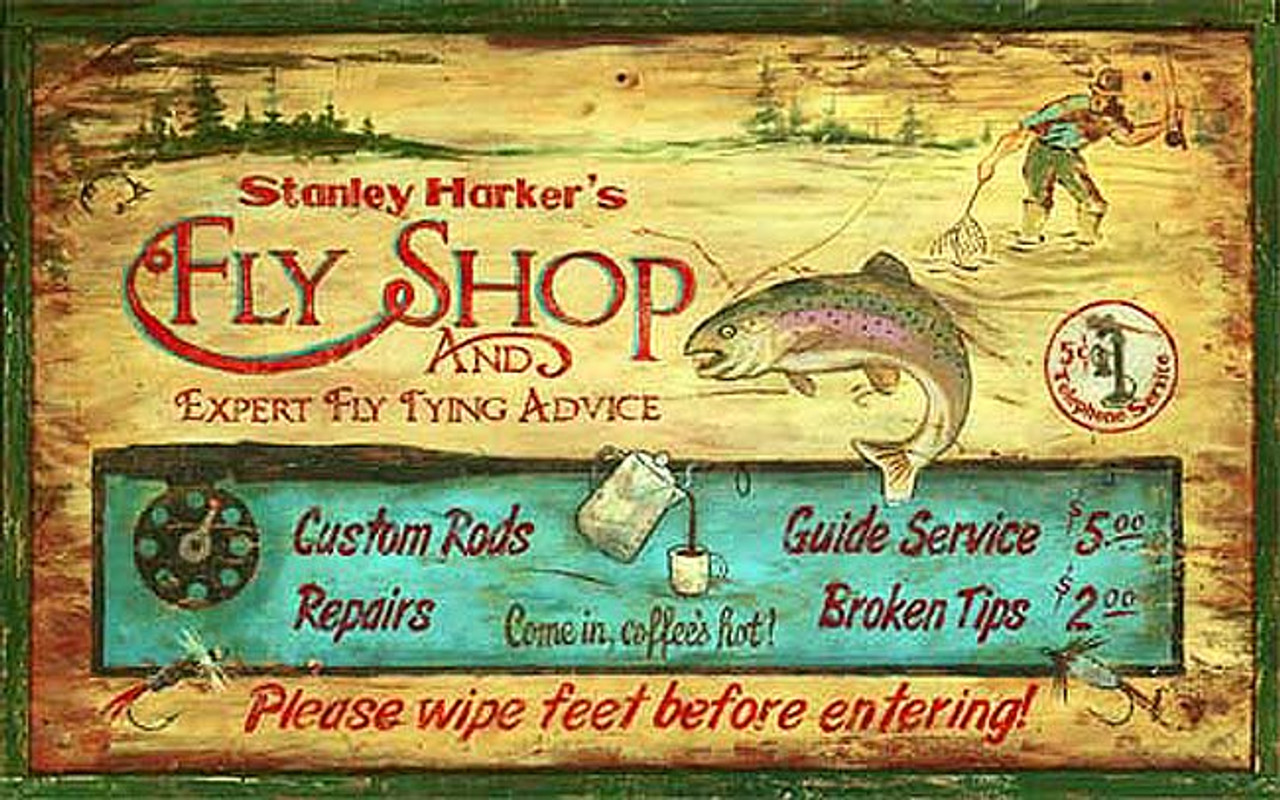 Vintage Signs - Harkers Fly Shop