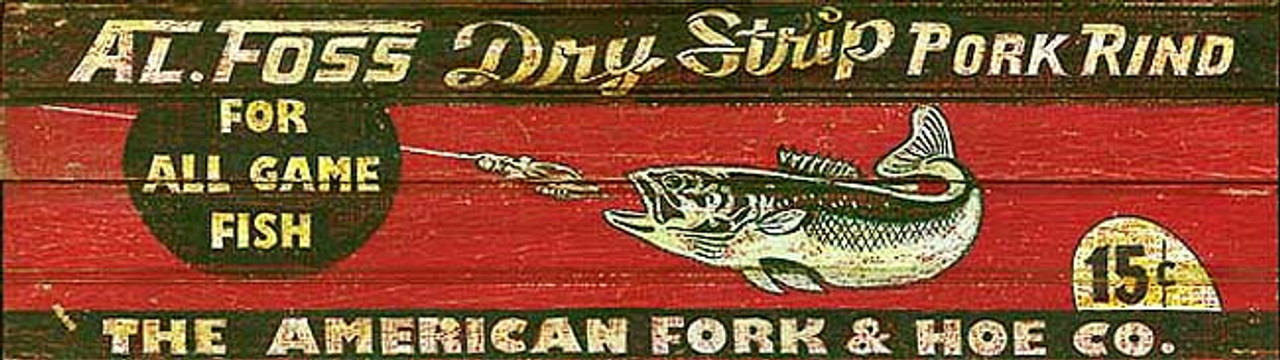Vintage Fishing Decor  Nostalgic Fishing Lure Retro Wood Advertising Sign