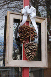 Rustic Christmas Wreath - Pinecones and Barnwood