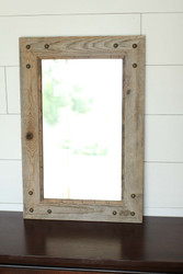 Park City Mirror with Nailhead Corner Tacks