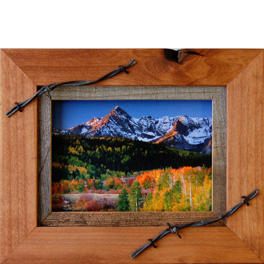 Western Frames | Barbed Wire and Barnwood 5x7 Frame