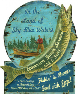 Personalized Deep Sea Charter Fishing Vintage Sign