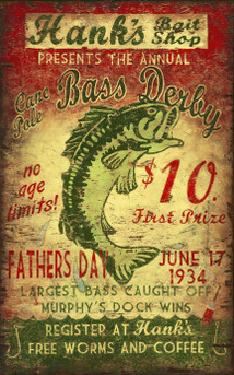 Vintage Fishing Decor  Customizable Vintage Bait and Tackle Signs