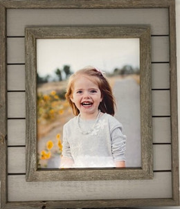 Shiplap Picture Frame. Reclaimed barnwood.  Gray,White, Black