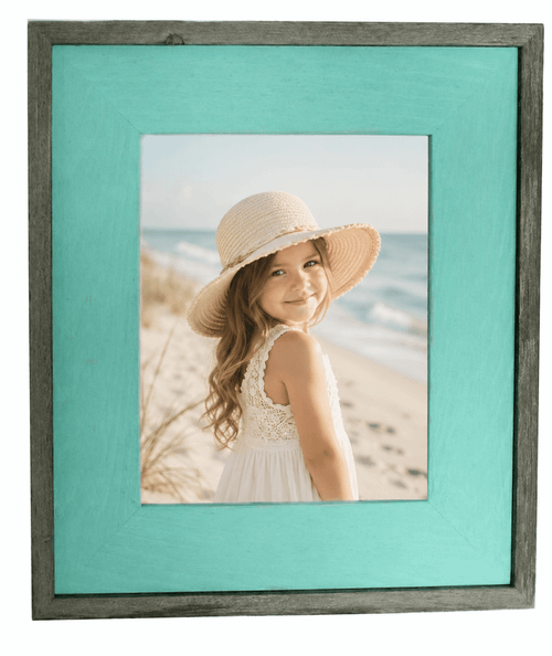 Mint Green Barnwood Picture Frame, 8x10 Rustic Wood