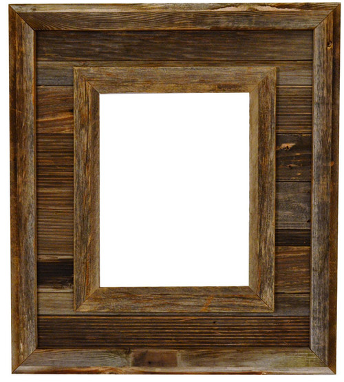 11x14 Picture Frames – Reclaimed Barn Wood Open Frame (No Glass or Back)