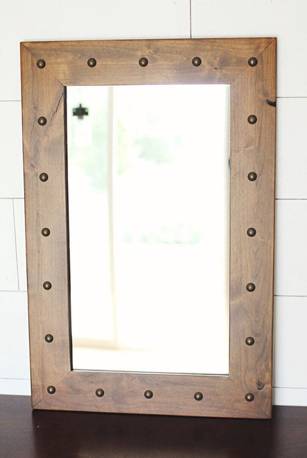 Rustic Mirror with Tacks