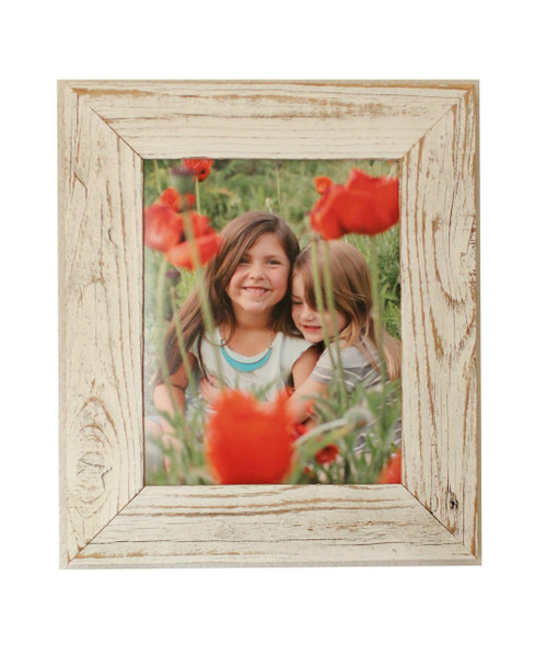 Rustic 5x7 Picture Frame Whitewashed Reclaimed Wood Farmhouse Barnwood Style Photo Frame