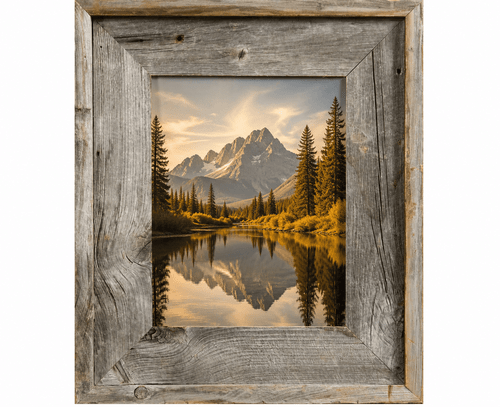 Lighthouse Series reclaimed wood frame for photos artwork or family portraits