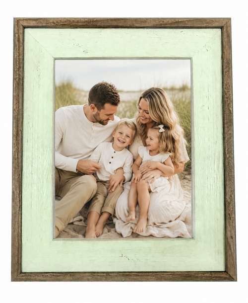 Seafoam Green Barnwood Picture Frame, 24x36 Rustic Wood