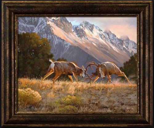 Buck deer wildlife art