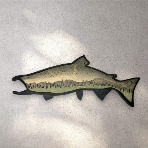 Rustic Salmon Wall Art