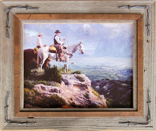 Rustic western photo frame for cabin lodge or farmhouse home decorating