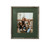 Reclaimed barnwood picture frame in distressed green for farmhouse wall decor