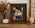 Handcrafted 4x6 rustic barnwood picture frame in a warm brown wash finish, made from authentic reclaimed wood and perfect for farmhouse, cabin, and rustic home décor.