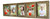 Handcrafted reclaimed wood collage frame with five opening farmhouse wall design