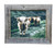 Narrow rustic wood photo frame with authentic reclaimed barnwood finish for western and cabin décor