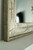 Rustic white wall mirror with heavily distressed finish for farmhouse home decor