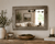 Rustic western wall mirror with reclaimed barnwood frame and raised inside edge