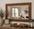 Stained Alder Wood Mirror – Farmhouse Bathroom Vanity Mirror, Santa Fe Style Wood Frame