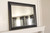 Traditional black wood mirror handcrafted from solid poplar with timeless modern farmhouse styling